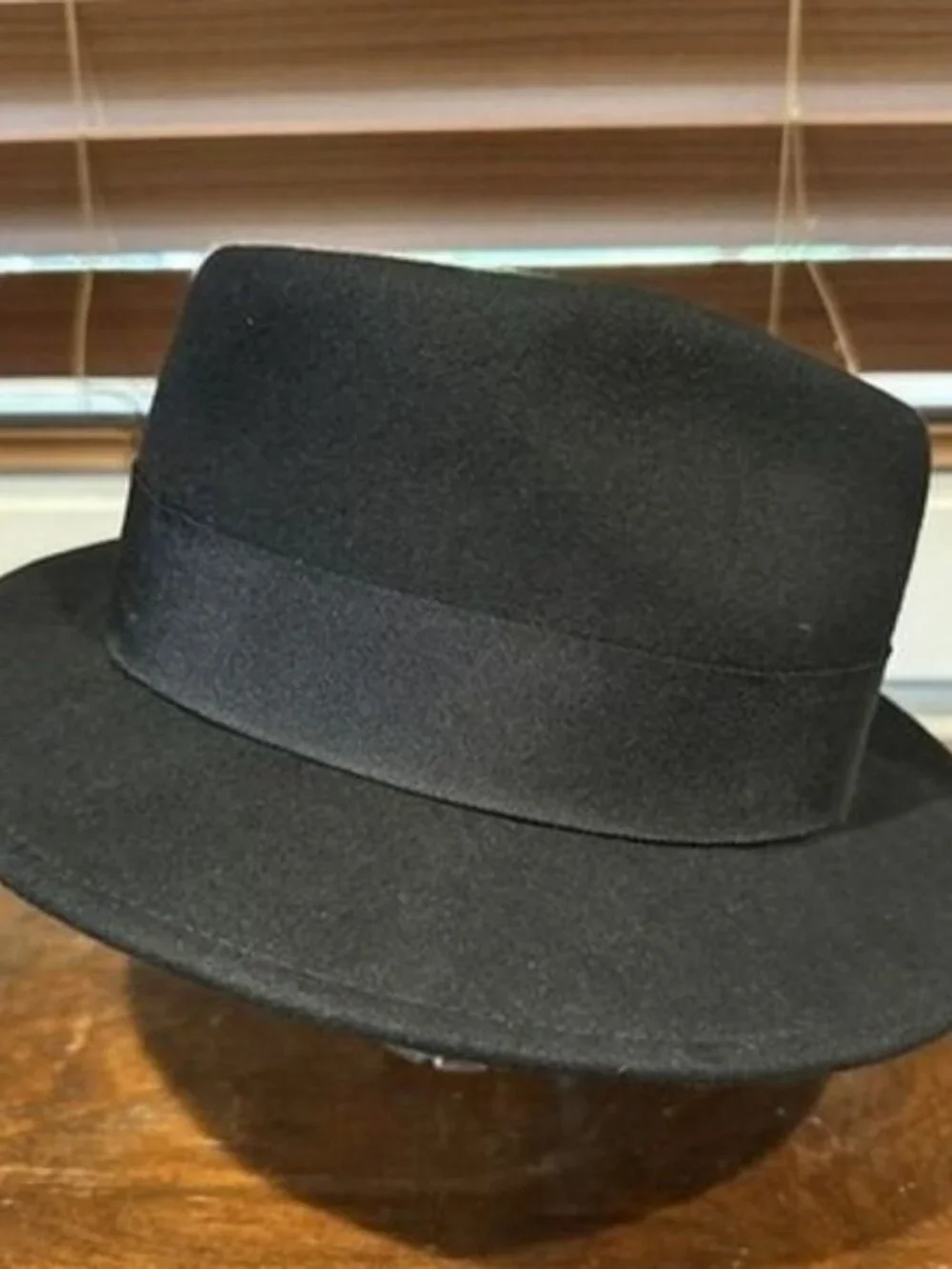 Goorin Bros 100-5801 Black 100% Wool Fedora Hat Mens Size Small